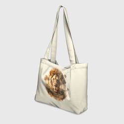 Пляжная сумка 3D Лев в зарослях саванны - фото 2
