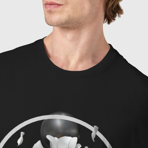 Мужская футболка хлопок с принтом Saint Sinner, фото #4