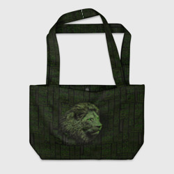 Пляжная сумка 3D Лев в стиле ASCII-графики
