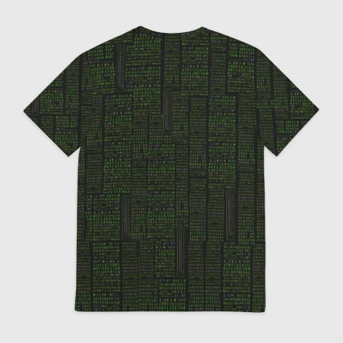 Мужская футболка 3D Лев в стиле ASCII-графики - фото 2