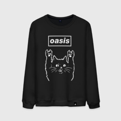 Мужской свитшот хлопок Oasis рок кот