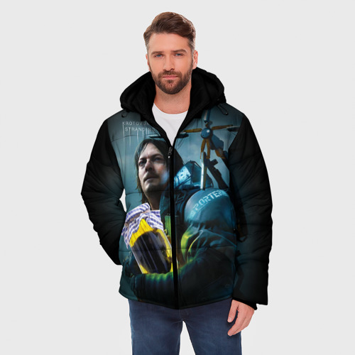 Мужская зимняя куртка 3D Кротовуха мем Death Stranding, цвет красный - фото 3