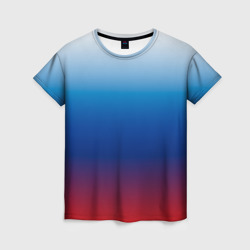 Женская футболка 3D Триколор Росии - градиент