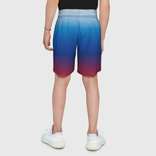 Детские спортивные шорты 3D Триколор Росии - градиент, цвет 3D печать - фото 5