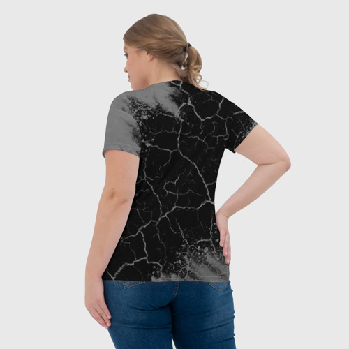 Женская футболка 3D с принтом На Земле с 1967: краска на темном, вид сзади #2
