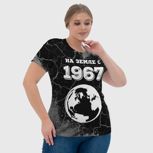 Женская футболка 3D с принтом На Земле с 1967: краска на темном, фото #4