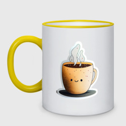 Кружка двухцветная Кружка кофе с улыбкой напитки