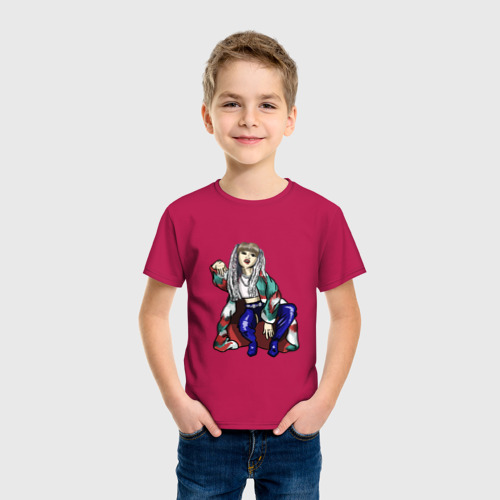 Детская футболка хлопок с принтом Блэкпинк Лисса, фото на моделе #1