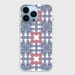 Чехол для iPhone 14 Pro Мозаика, абстрактные сердечки