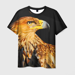 Мужская футболка 3D Орёл полигональный