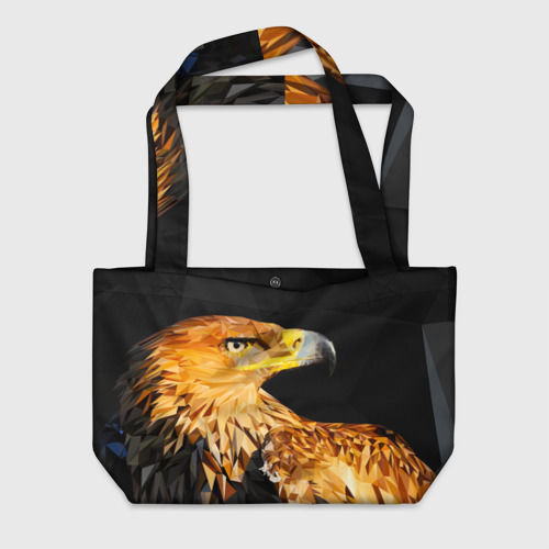 Пляжная сумка 3D Орёл полигональный