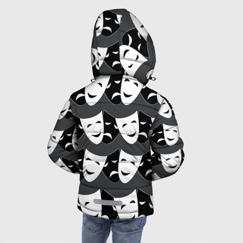 Зимняя куртка для мальчиков 3D Две маски, цвет черный - фото 4
