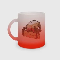 Кружка матовая стеклянная Hugs from crab