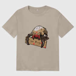 Мужская футболка хлопок Oversize Hugs from crab