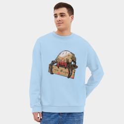 Мужской свитшот oversize без начеса хлопок Hugs from crab - фото 2