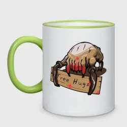 Кружка двухцветная Hugs from crab