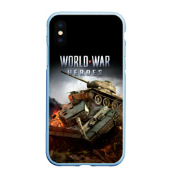 Чехол для iPhone XS Max матовый World War Heroes логотип и танки