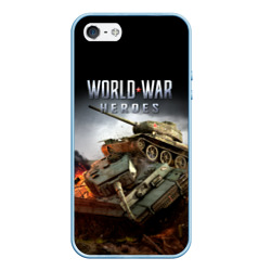 Чехол для iPhone 5/5S матовый World War Heroes логотип и танки