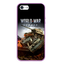 Чехол для iPhone 5/5S матовый World War Heroes логотип и танки