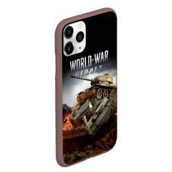 Чехол для iPhone 11 Pro Max матовый World War Heroes логотип и танки - фото 2