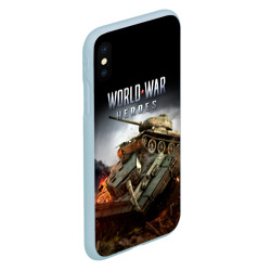 Чехол для iPhone XS Max матовый World War Heroes логотип и танки - фото 2