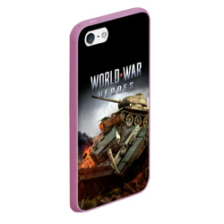 Чехол для iPhone 5/5S матовый World War Heroes логотип и танки - фото 2