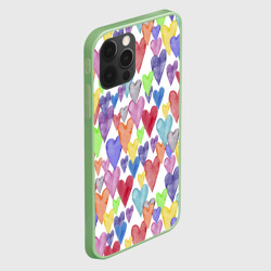 Чехол для iPhone 12 Pro Разноцветные сердечки Калейдоскоп - фото 2