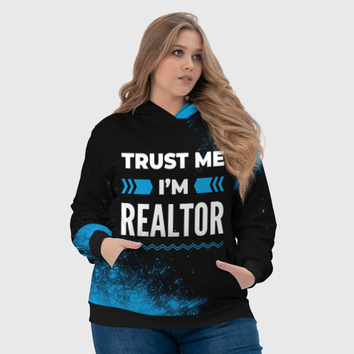 Женская толстовка 3D Trust me I'm realtor Dark, цвет 3D печать - фото 6