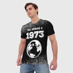 Мужская футболка 3D На Земле с 1973: краска на темном - фото 2
