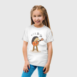 Детская футболка хлопок Ёжик и гитара - фото 2