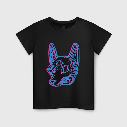 Детская футболка хлопок с принтом Space Coyote, вид спереди #2