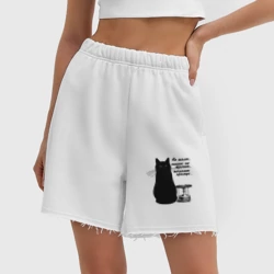 Женские шорты oversize футер хлопок Кот Бегемот и примус - фото 2