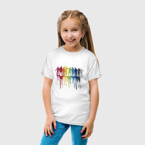 Детская футболка хлопок Color zombies, цвет белый - фото 5