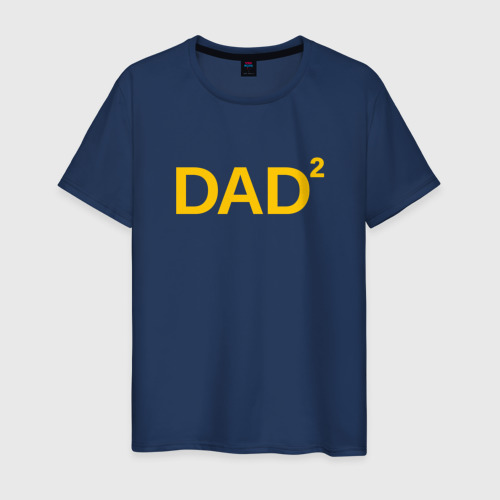 Мужская футболка из хлопка с принтом Отец двойни, вид спереди №1