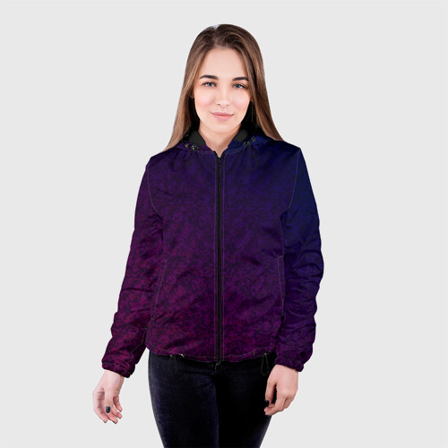 Женская куртка 3D Градиентально, цвет черный - фото 3