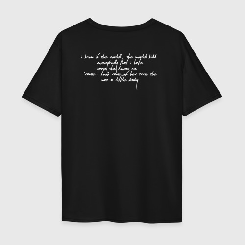 Мужская футболка хлопок Oversize Marilyn Manson - Sing a song kitty, цвет черный - фото 2