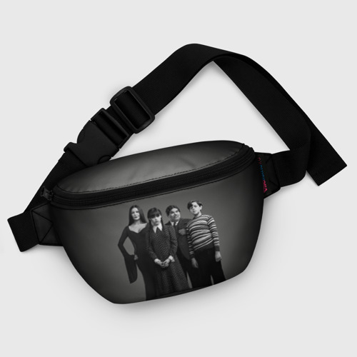 Поясная сумка 3D с принтом Портрет семейки Аддамс, фото #5