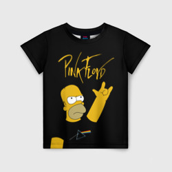 Детская футболка 3D Pink Floyd Гомер Симпсон рокер