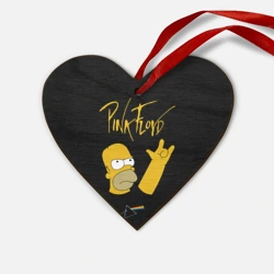 Деревянная игрушка Сердце Pink Floyd Гомер Симпсон рокер
