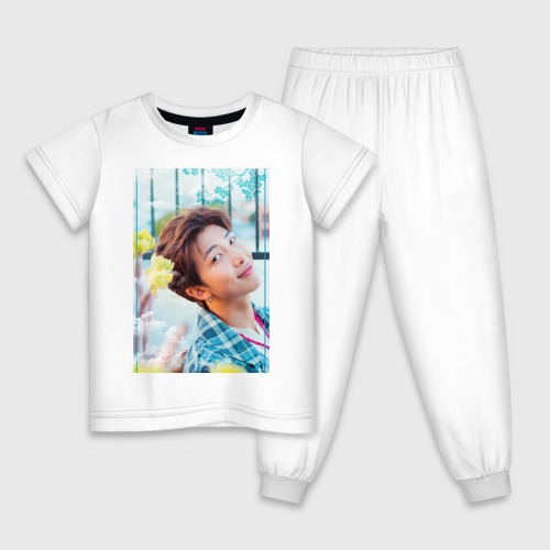 Детская пижама хлопок с принтом Handsome Namjoon, вид спереди #2
