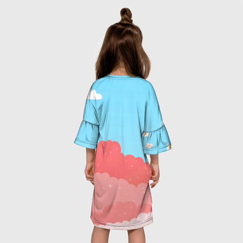 Детское платье 3D Единорог на месяце, цвет 3D печать - фото 5