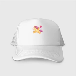 Кепка тракер с сеткой Единорог с шариком в виде сердечка