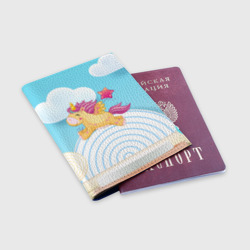 Обложка для паспорта матовая кожа Единорог со звездочкой - фото 2