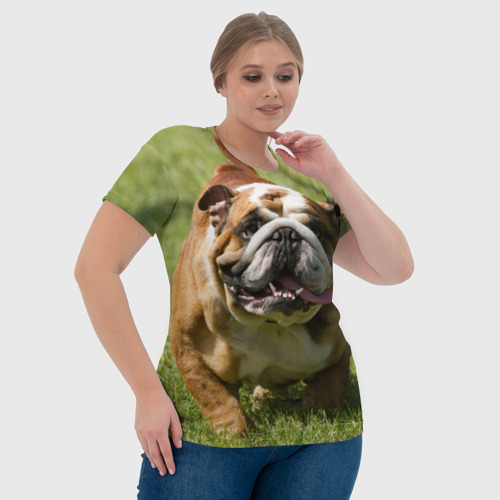 Женская футболка 3D Английский бульдог, цвет 3D печать - фото 6