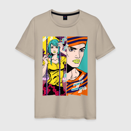 Мужская футболка хлопок с принтом Ясухо Хиросе и Джоске Хигасиката - часть 8, вид спереди #2