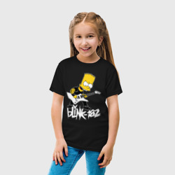 Детская футболка хлопок Blink 182 Барт Симпсон рокер - фото 2