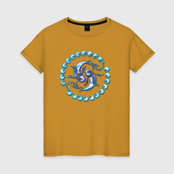 Женская футболка хлопок Знаки зодиака - рыбы