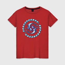Знаки зодиака - рыбы – Женская футболка хлопок с принтом купить со скидкой в -20%