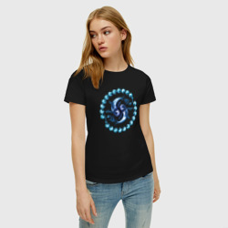 Женская футболка хлопок Знаки зодиака - рыбы - фото 2