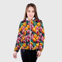 Женская куртка 3D Роскошные тюльпаны - фото 2